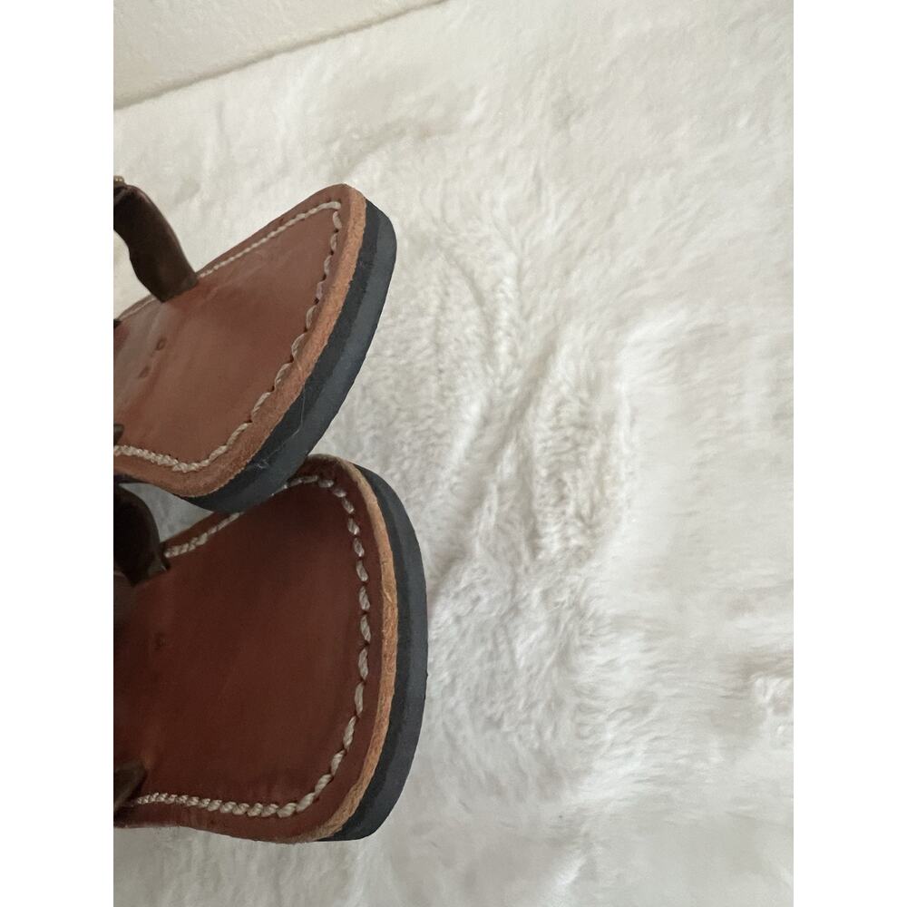 African Beaded Leather Sandals Womens EU Size 39 USA 8.5 - Picture 6 of 7